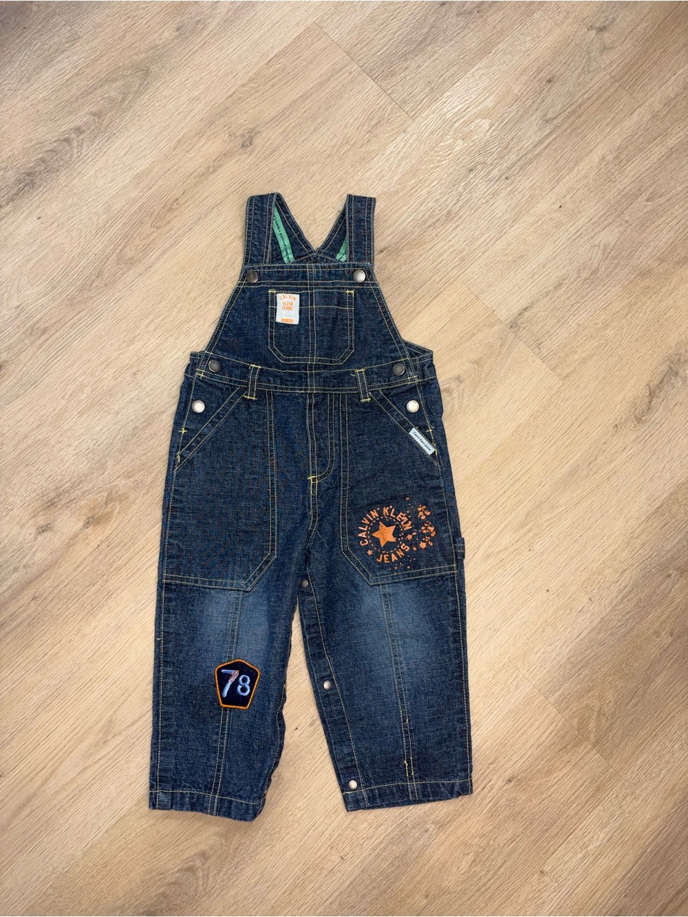 Calvin Klein Dark Blue Denim Overalls